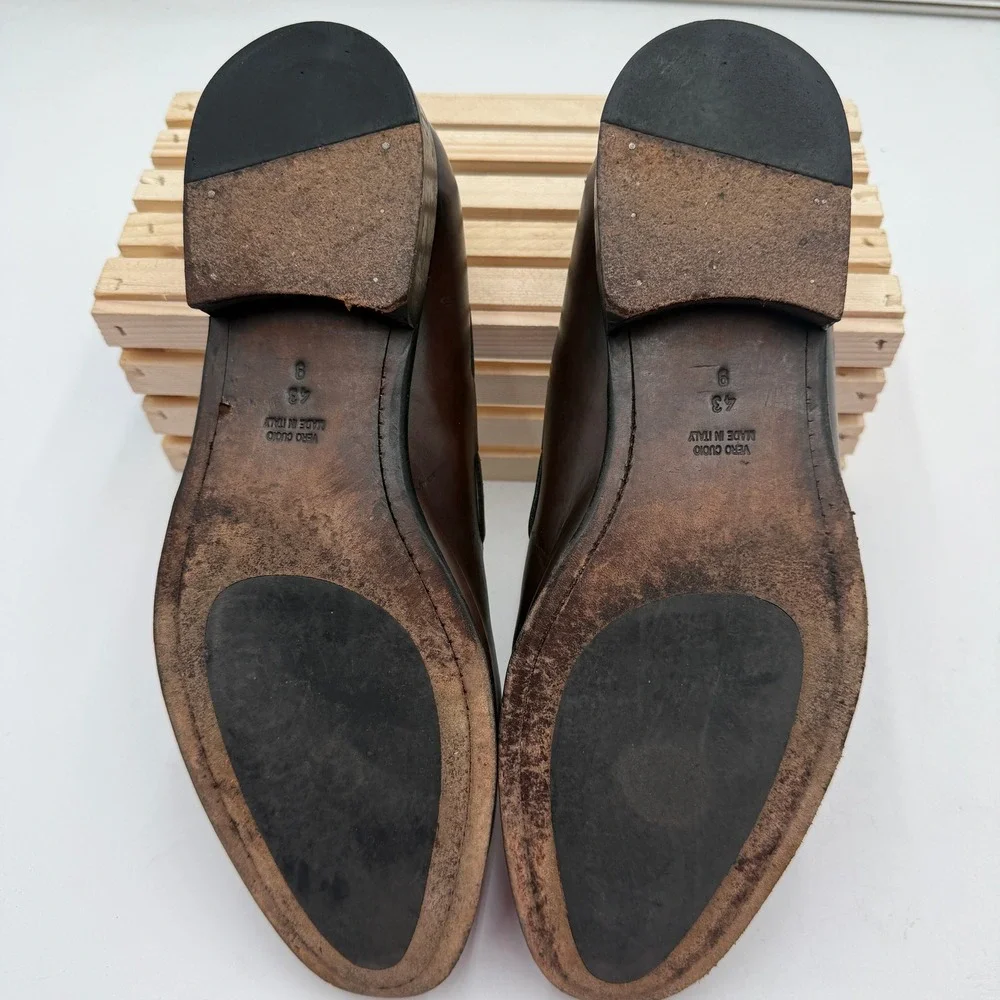 Suitsupply Mens Dark Brown Tassel Loafers‎ Leather Italy Dress Shoes EU43